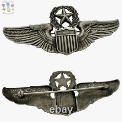 Wwii Command Pilot Wings Army Air Corps Badge 3 Ns Meyer Sterling 20g. Ww2 #331