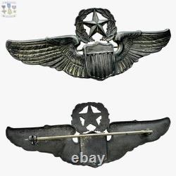 Wwii Command Pilot Wings Army Air Corps Badge 3 Ns Meyer Sterling 20g. Ww2 #419