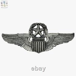 Wwii Command Pilot Wings Army Air Corps Badge Robbins Co. 3 Sterling 34g. #281