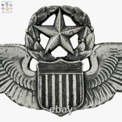 Wwii Command Pilot Wings Army Air Corps Badge Robbins Co. 3 Sterling 34g. #281