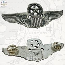 Wwii Command Pilot Wings Army Air Corps Badge Robbins Co. 3 Sterling 34g. #287