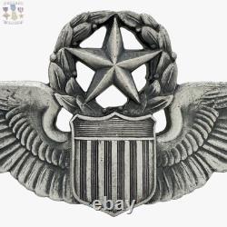 Wwii Command Pilot Wings Army Air Corps Badge Robbins Co. 3 Sterling 34g. #287