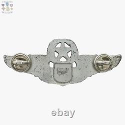 Wwii Command Pilot Wings Army Air Corps Badge Robbins Co. 3 Sterling 34g. #287