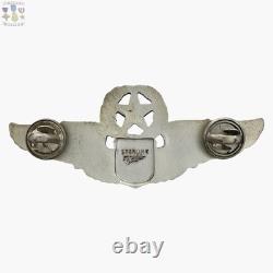 Wwii Command Pilot Wings Army Air Corps Badge Robbins Co. 3 Sterling 34g. #409