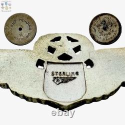 Wwii Command Pilot Wings Army Air Corps Badge Robbins Co. 3 Sterling 34g. #409