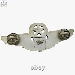 Wwii Command Pilot Wings Army Air Corps Badge Robbins Co. 3 Sterling 34g. #409
