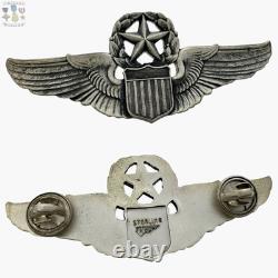 Wwii Command Pilot Wings Army Air Corps Badge Robbins Co. 3 Sterling 34g. #409