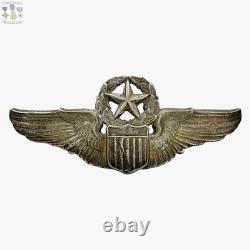Wwii Command Pilot Wings Sterling U. S. Army Air Corps 3 Size Badge 25g. #398