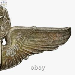Wwii Command Pilot Wings Sterling U. S. Army Air Corps 3 Size Badge 25g. #398