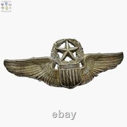 Wwii Command Pilot Wings Sterling U. S. Army Air Corps 3 Size Badge 25g. #398