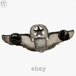Wwii Command Pilot Wings Sterling U. S. Army Air Corps 3 Size Badge 25g. #398