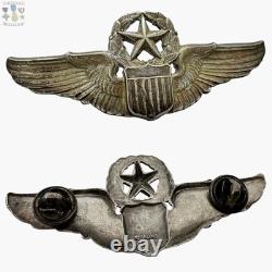 Wwii Command Pilot Wings Sterling U. S. Army Air Corps 3 Size Badge 25g. #398
