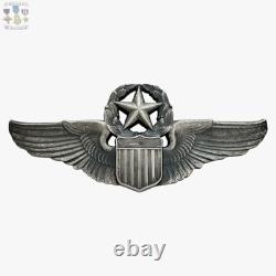 Wwii Command Pilot Wings Sterling U. S. Army Air Corps 3 Size Badge Josten #312