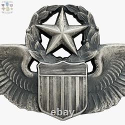 Wwii Command Pilot Wings Sterling U. S. Army Air Corps 3 Size Badge Josten #312