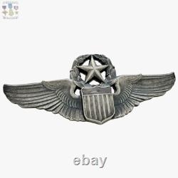 Wwii Command Pilot Wings Sterling U. S. Army Air Corps 3 Size Badge Josten #312