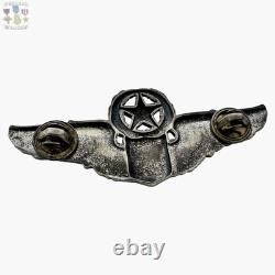 Wwii Command Pilot Wings Sterling U. S. Army Air Corps 3 Size Badge Josten #312