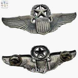 Wwii Command Pilot Wings Sterling U. S. Army Air Corps 3 Size Badge Josten #312