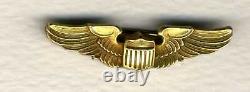 Wwii Era Army Navy Air Force Badge Pin 1/20 10k Gf Wings