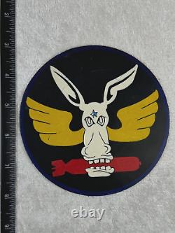 Wwii Era Us Air Army 347th Bombardment Squadron Hand Painted Leather Patch