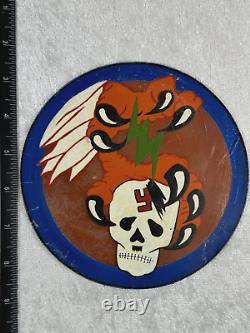Wwii Era Us Air Army 351st Fighter Squadron Hand Painted Leather Patch