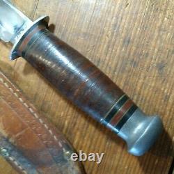 Wwii Kinfolks Army Air Corps Survival Knife #925 Pre-war Original Sheath Good