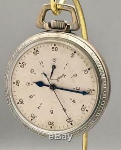 Wwii Longines Vintage Us Army Air Corps 21j Military Gct A9 Up Down Pocket Watch