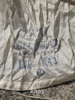 Wwii Original 1943 Silk 36 Drogue Chute Ww2 USA Army Air Corps Pilot Parachute