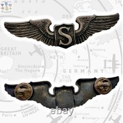 Wwii Service Pilot Wings Army Air Corps 3-1/16 Smilo Sterling Except Fittings