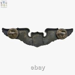 Wwii Service Pilot Wings Army Air Corps 3-1/16 Smilo Sterling Except Fittings