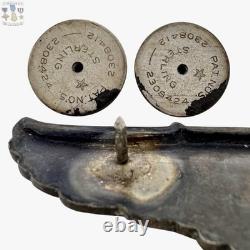 Wwii Service Pilot Wings Army Air Corps 3-1/16 Smilo Sterling Except Fittings