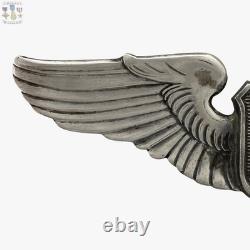 Wwii Service Pilot Wings U. S. Army Air Corps 3 Size Vaulted Sterling Ww2 #015