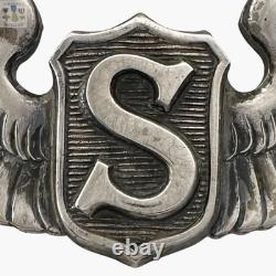Wwii Service Pilot Wings U. S. Army Air Corps 3 Size Vaulted Sterling Ww2 #015