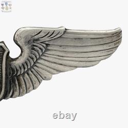 Wwii Service Pilot Wings U. S. Army Air Corps 3 Size Vaulted Sterling Ww2 #015