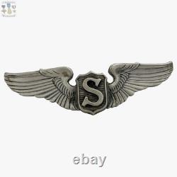 Wwii Service Pilot Wings U. S. Army Air Corps 3 Size Vaulted Sterling Ww2 #015