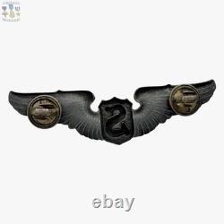 Wwii Service Pilot Wings U. S. Army Air Corps 3 Size Vaulted Sterling Ww2 #015