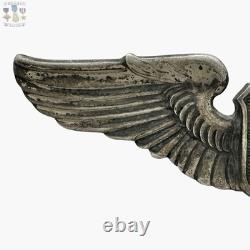 Wwii Service Pilot Wings U. S. Army Air Corps 3 Size Vaulted Sterling Ww2 #295