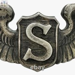Wwii Service Pilot Wings U. S. Army Air Corps 3 Size Vaulted Sterling Ww2 #295