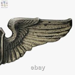 Wwii Service Pilot Wings U. S. Army Air Corps 3 Size Vaulted Sterling Ww2 #295