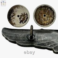 Wwii Service Pilot Wings U. S. Army Air Corps 3 Size Vaulted Sterling Ww2 #295