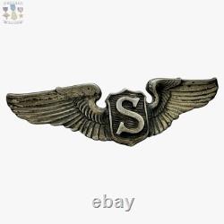 Wwii Service Pilot Wings U. S. Army Air Corps 3 Size Vaulted Sterling Ww2 #295