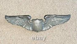 Wwii Sterling Silver Army Air Force / Corps Pilot Wing Wings Pin