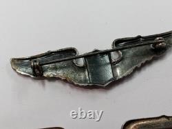 Wwii Sterling Silver Army Air Force / Corps Pilot Wing Wings Pins