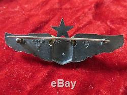 Wwii Sterling U. S. Army Air Corp Senior Pilots Wing Meyer Pin Back
