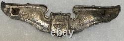Wwii Sterling Us Army Air Corps Pilot Full Size 3-inch Wings Made By Amcraft Pin