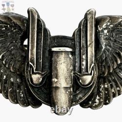 Wwii U. S. Army Air Corps Aerial Gunner Wings Badge 3 Size Sterling 22g Ww2 #333