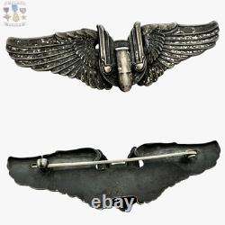 Wwii U. S. Army Air Corps Aerial Gunner Wings Badge 3 Size Sterling 22g Ww2 #333