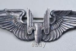Wwii U. S. Army Air Corps Aerial Gunner's Wing Pin Back, Sterling