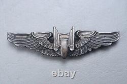 Wwii U. S. Army Air Corps Air Gunner Wing By Moody Bros. Pin Back, Sterling