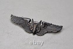 Wwii U. S. Army Air Corps Air Gunner Wing Pinback, Sterling