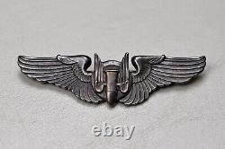 Wwii U. S. Army Air Corps Air Gunner Wing Pinback, Sterling